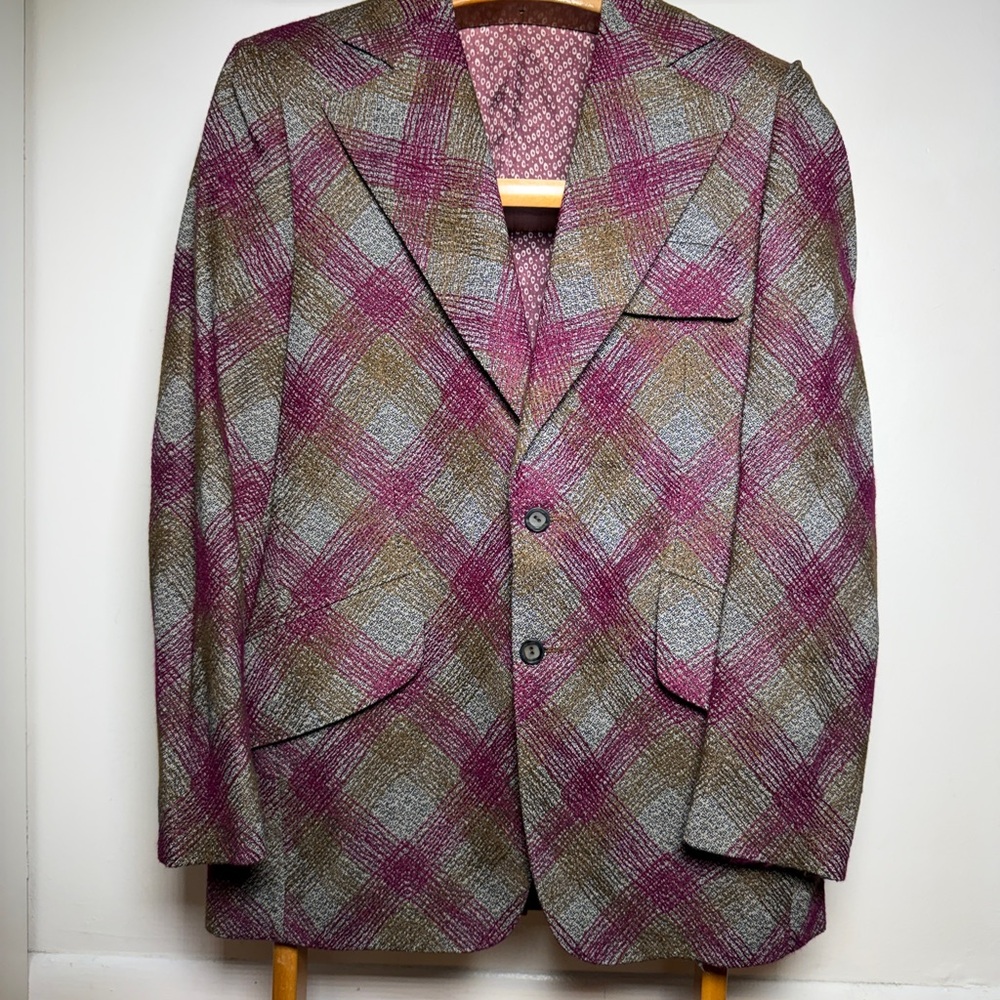 Vintage Custom Made and Professionally Tailored Plaid Blazer